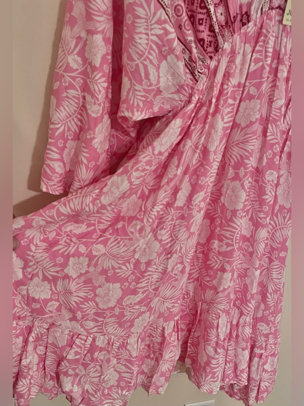 JODIFL Pink Floral Flowy Boho Mini Dress - Picture 5 of 15